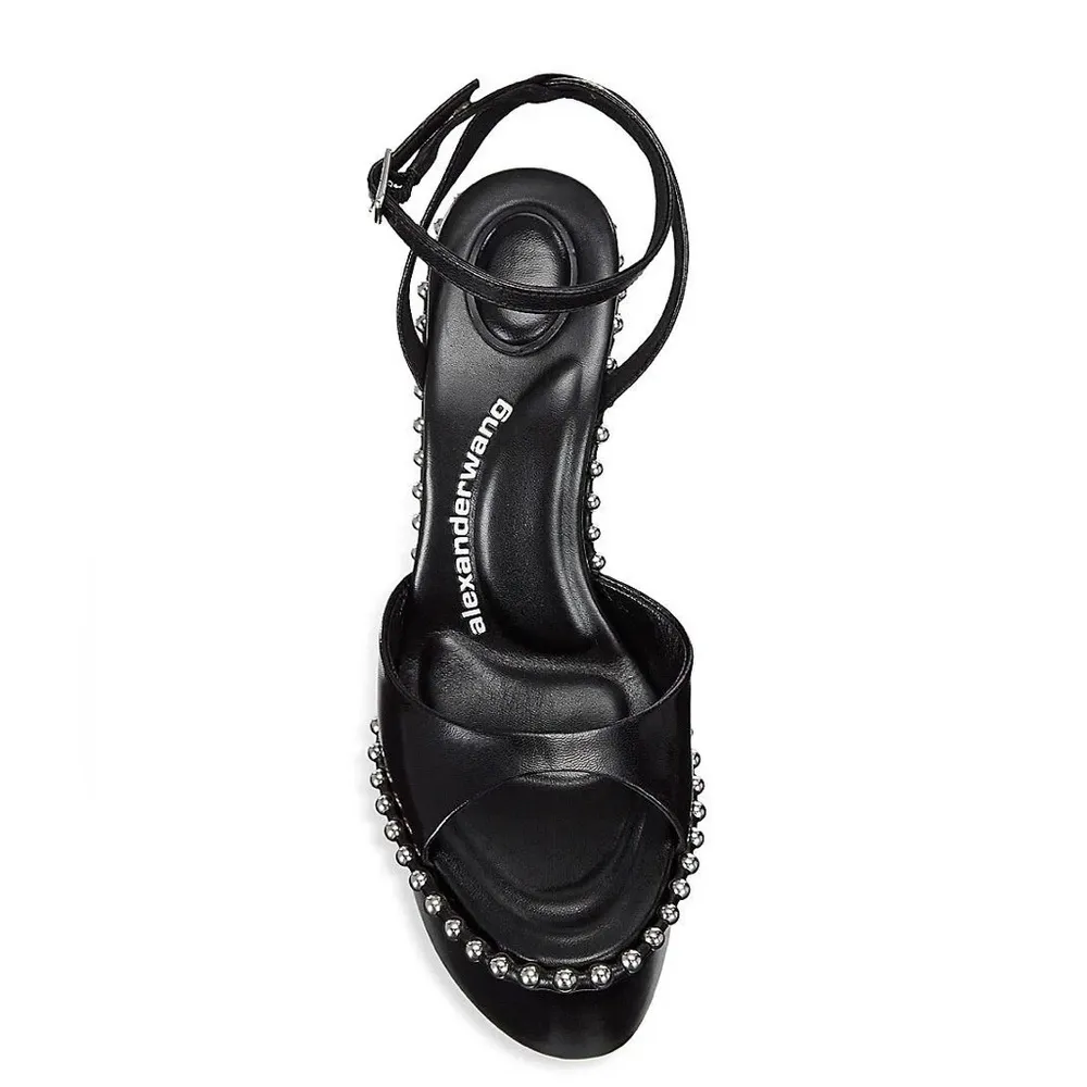 Alexander Wang Nova Ankle Strap 145 Studded Platform High Heel Sandals 35.5 NEW - Image 6