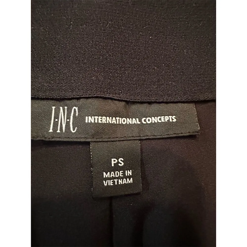 INC Women's Faux Leather Black Mini Skirt Size PS Petites - Image 3