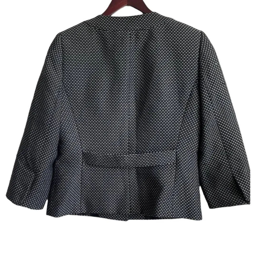 Alex Marie Jacket Women Size 8 Black Oversize Blazer Buttons Career Workwear - Image 3