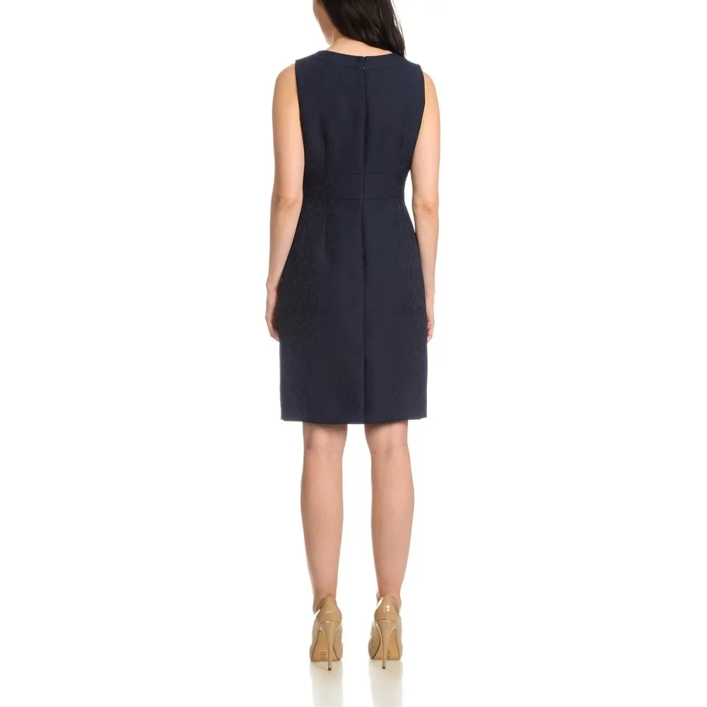 Tahari Arthur S. Levine Women's Tonal Pattern Cut-Out Detail Dress Size 6 - Image 2