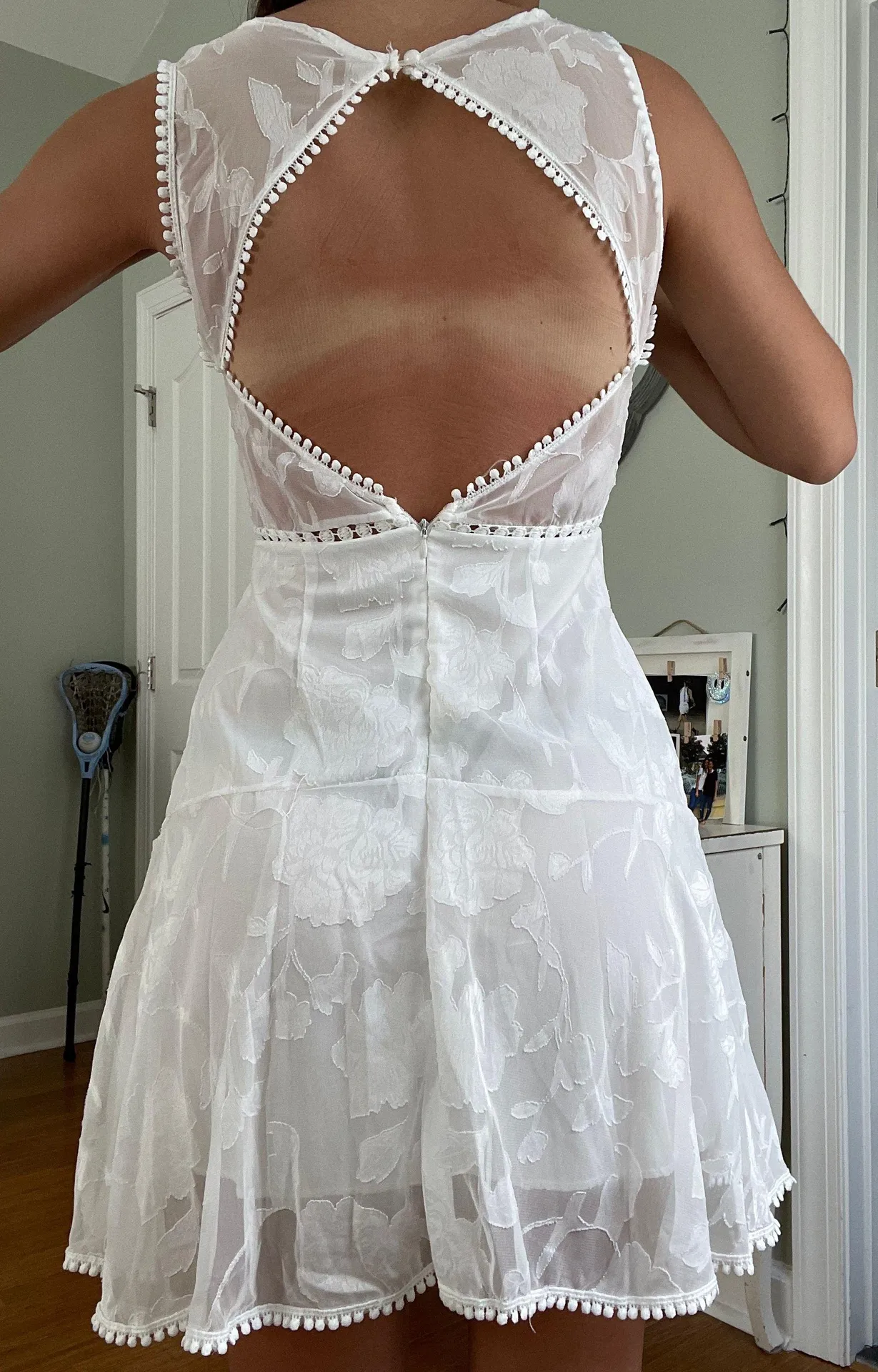 Boutique White Graduation Dress - Image 2