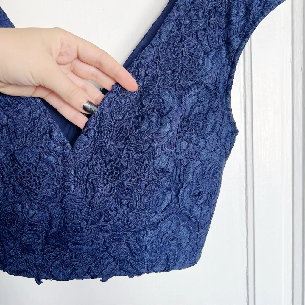Lulu’s • Something So Sweet Navy Blue Lace Two-Piece Maxi Dress gown prom formal - Image 7