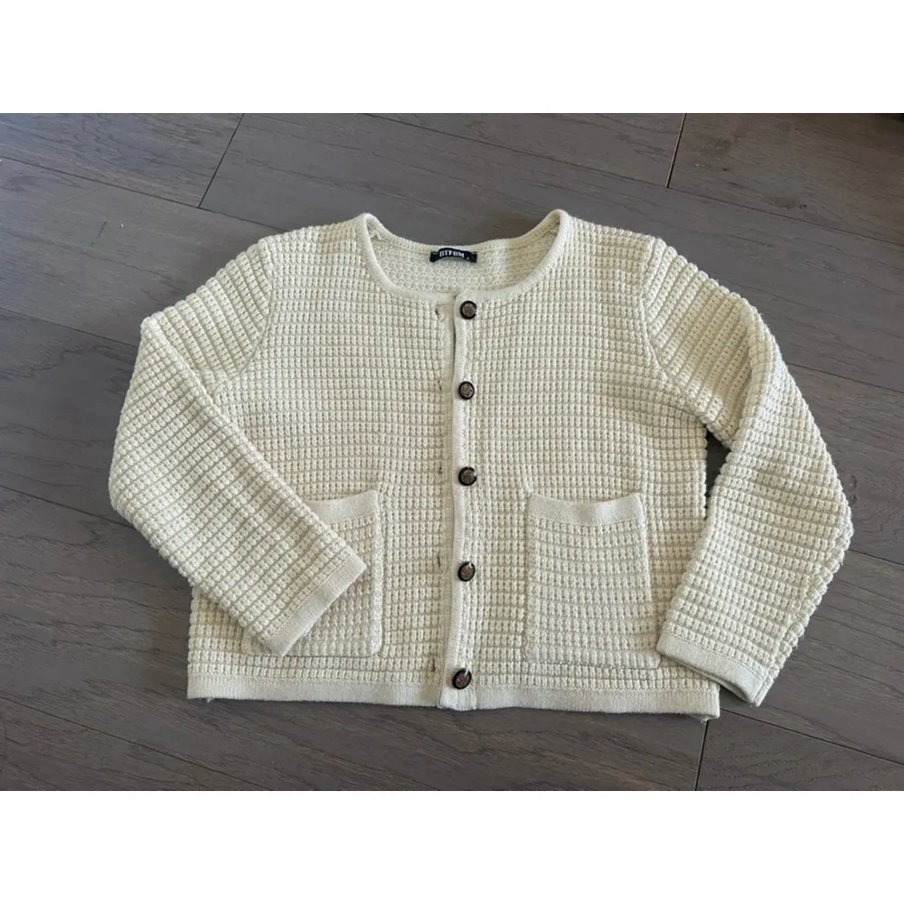 Chunky Knit Cardigan Sweater Button Down Long Sleeve - Image 3