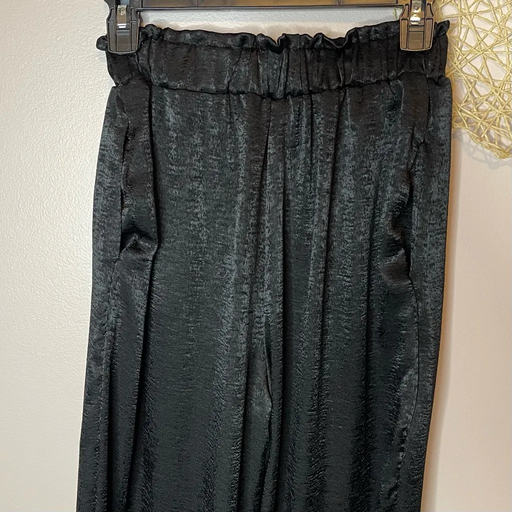 AE Studio High Waist Wide Leg Pants (Black) - XS - Image 4