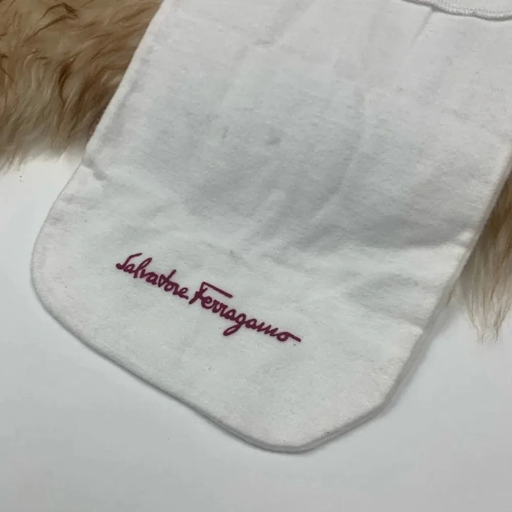 Salvatore Ferragamo White Dust Bag Shoe Cover Slip Travel Case Accessory - Image 2