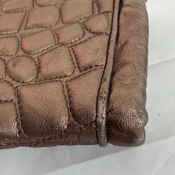 Vintage Y2K Hobo International Quilted Bronze Large Shoulder Bag Brown - Image 6