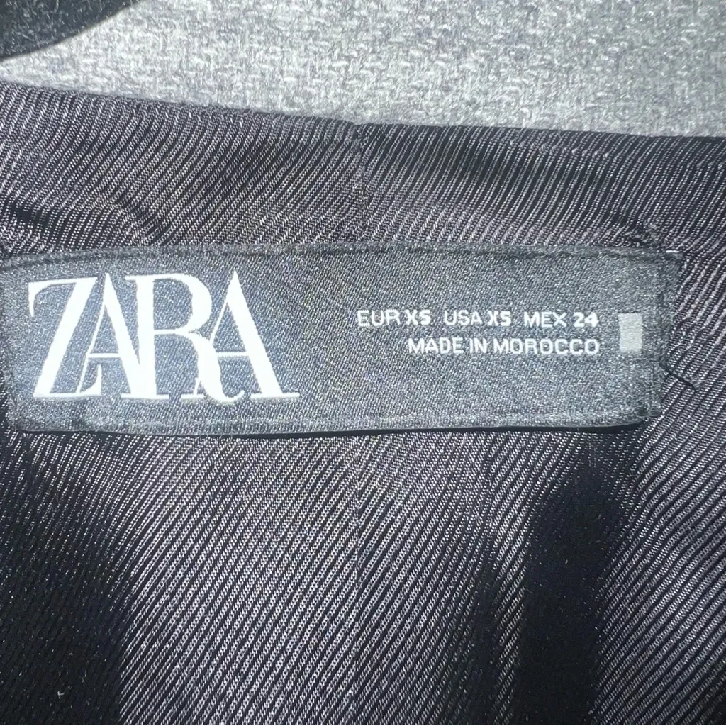 Zara Double-Breasted Wool Blend Trench Coat Womens Size XS Preppy Editorial - Image 6