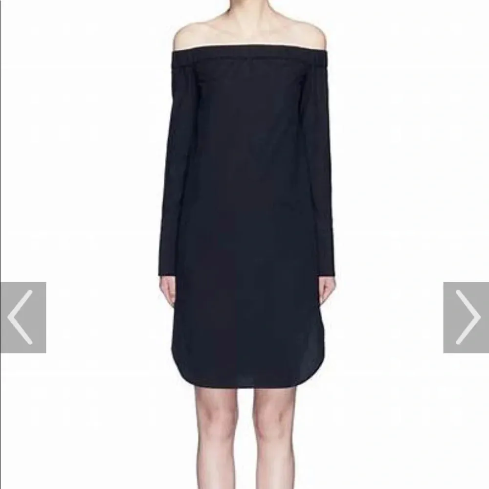 Rag & bone black off the shoulder long sleeve shirt dress size xs oversized - Image 14