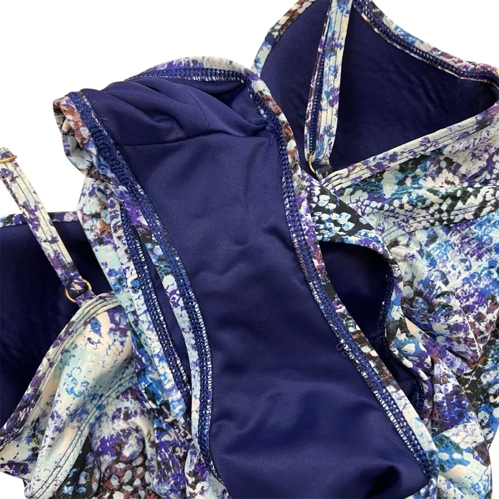 Blue Python Nile Bra-Llelujah One Piece Swimsuit 8 B/C - Image 5