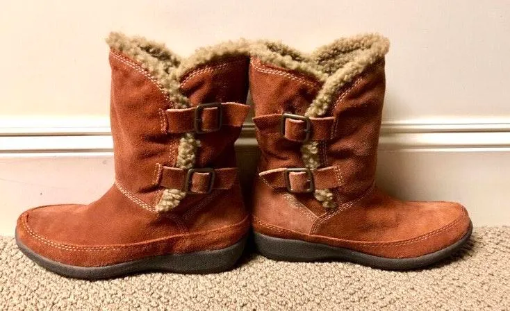 Comfy & funky suede rust colored  Boots. Sz 6.5. - Image 3