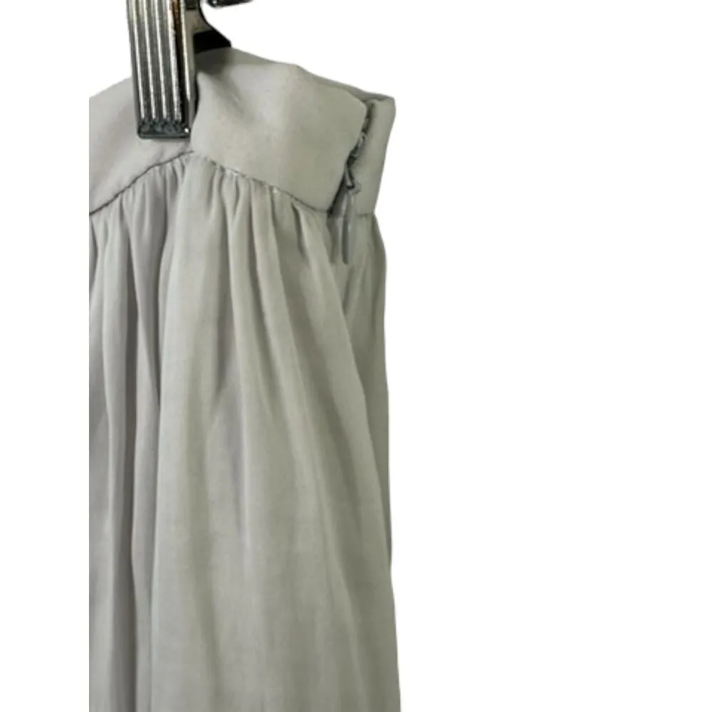 Banana Republic GODDESS Pleated Silver Screen Skirt Women's Size 12 NEW - Image 2