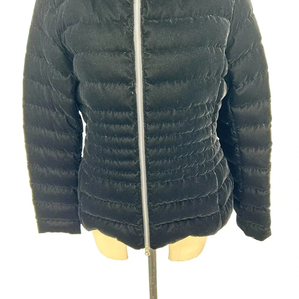 COLMAR ORIGINALS Black Velvet Puffer Jacket Duck Down‎ Size 46 / US 10 - Image 6