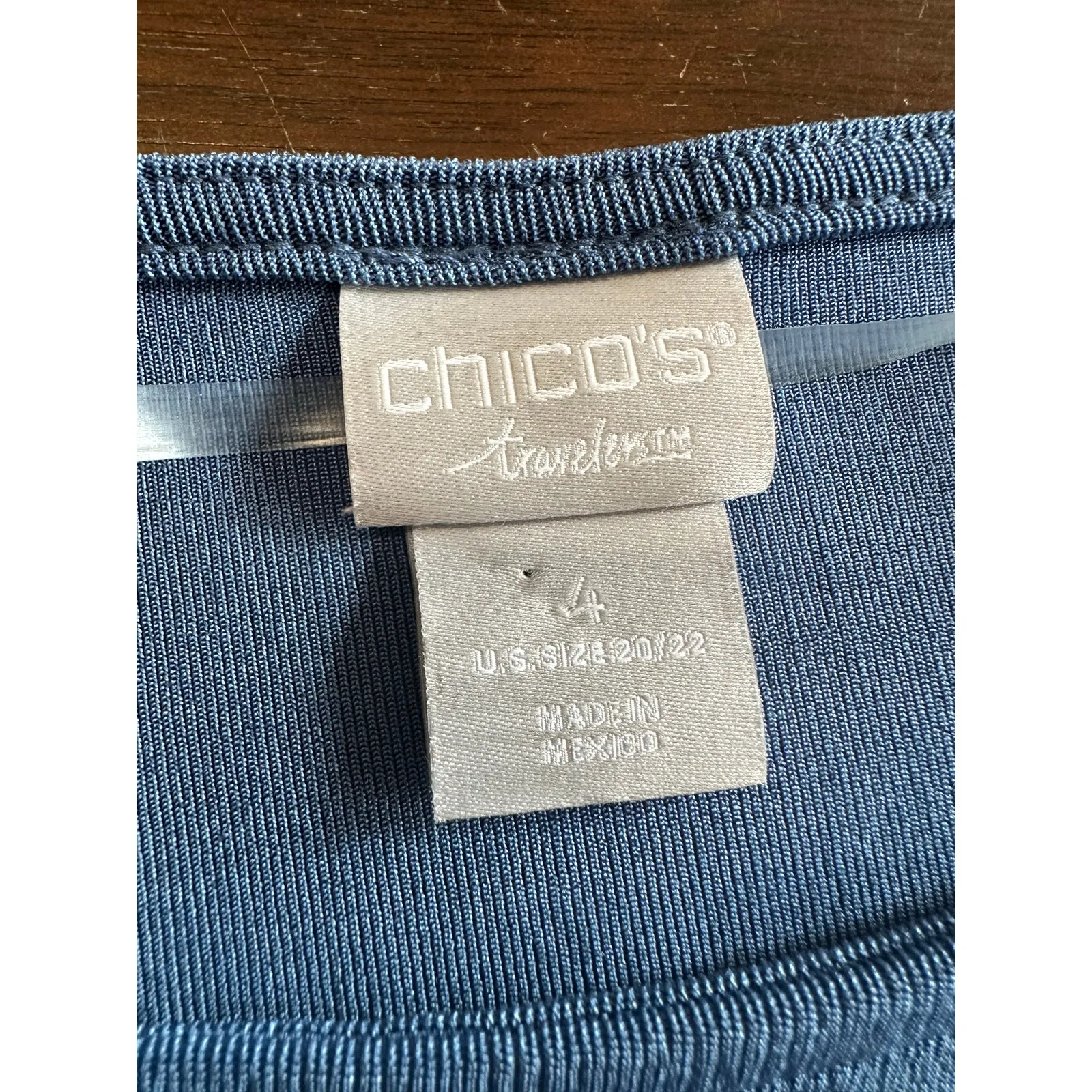 Chicos Travelers Color Block Top Women 4 Artsy Stretch Comfy Trip Cruise Slinky - Image 2