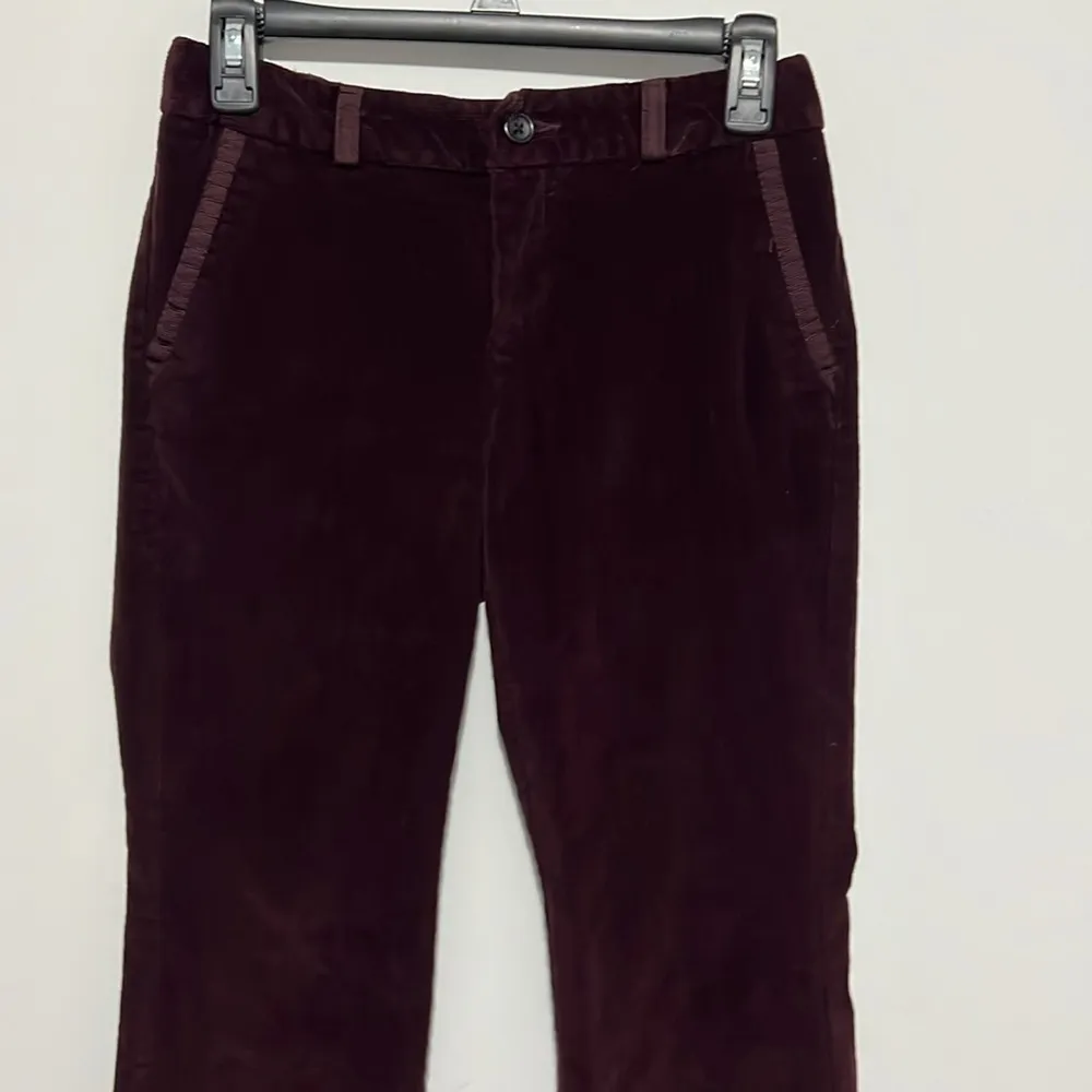 Banana Republic The Martin Fit Corduroy Pants Burgundy Size 0 EUC - Image 2