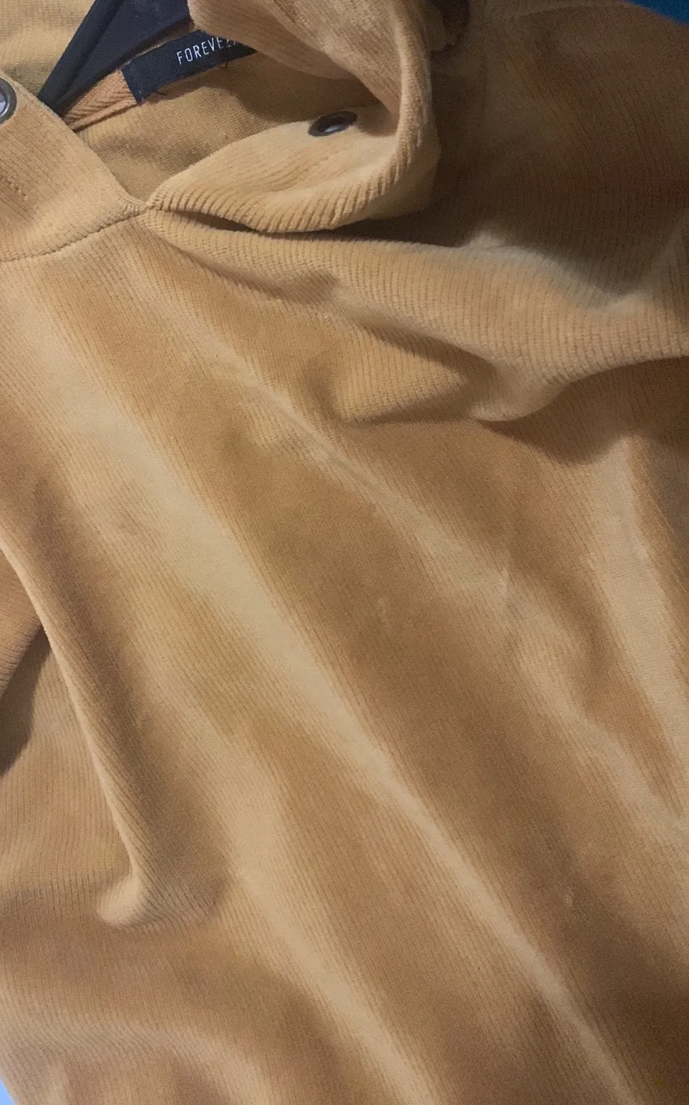 Mustard Corduroy Hoodie - Image 4