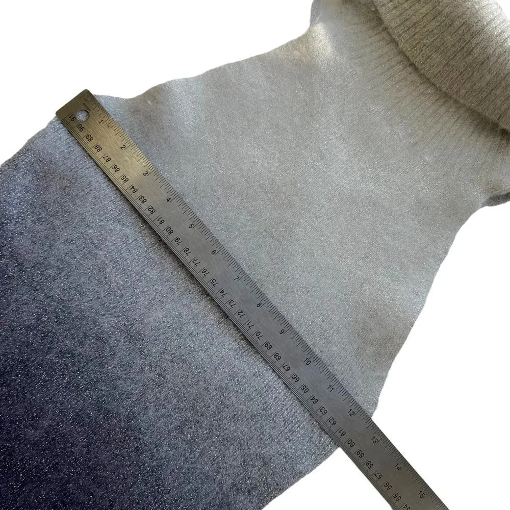 Bebe 90's RARE  metallic ombre angora sleeveless turtleneck sweater top - Image 8