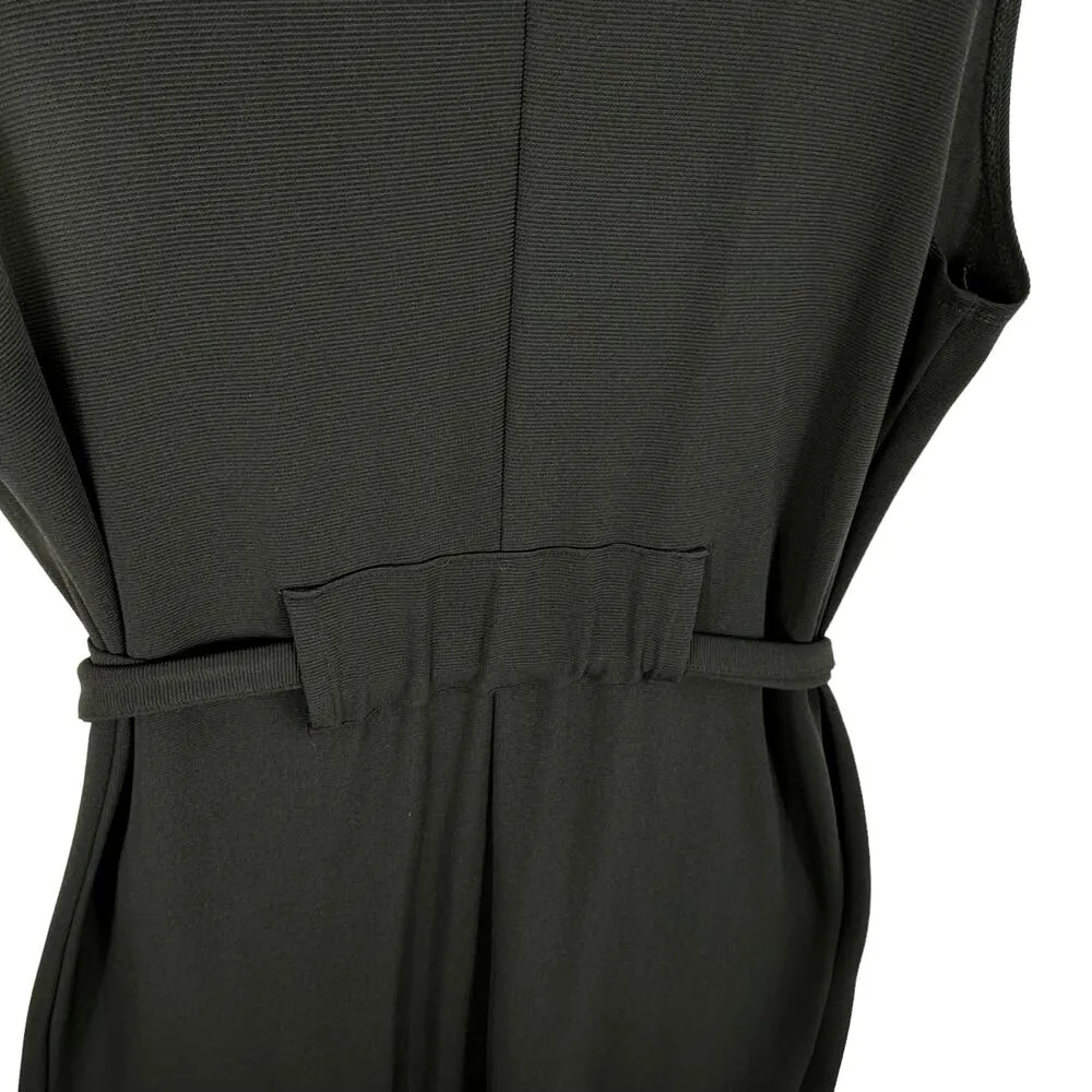 Brynn Walker Black Open Heavy Knit Waist Tie Duster Vest Made In USA Size S - Image 3