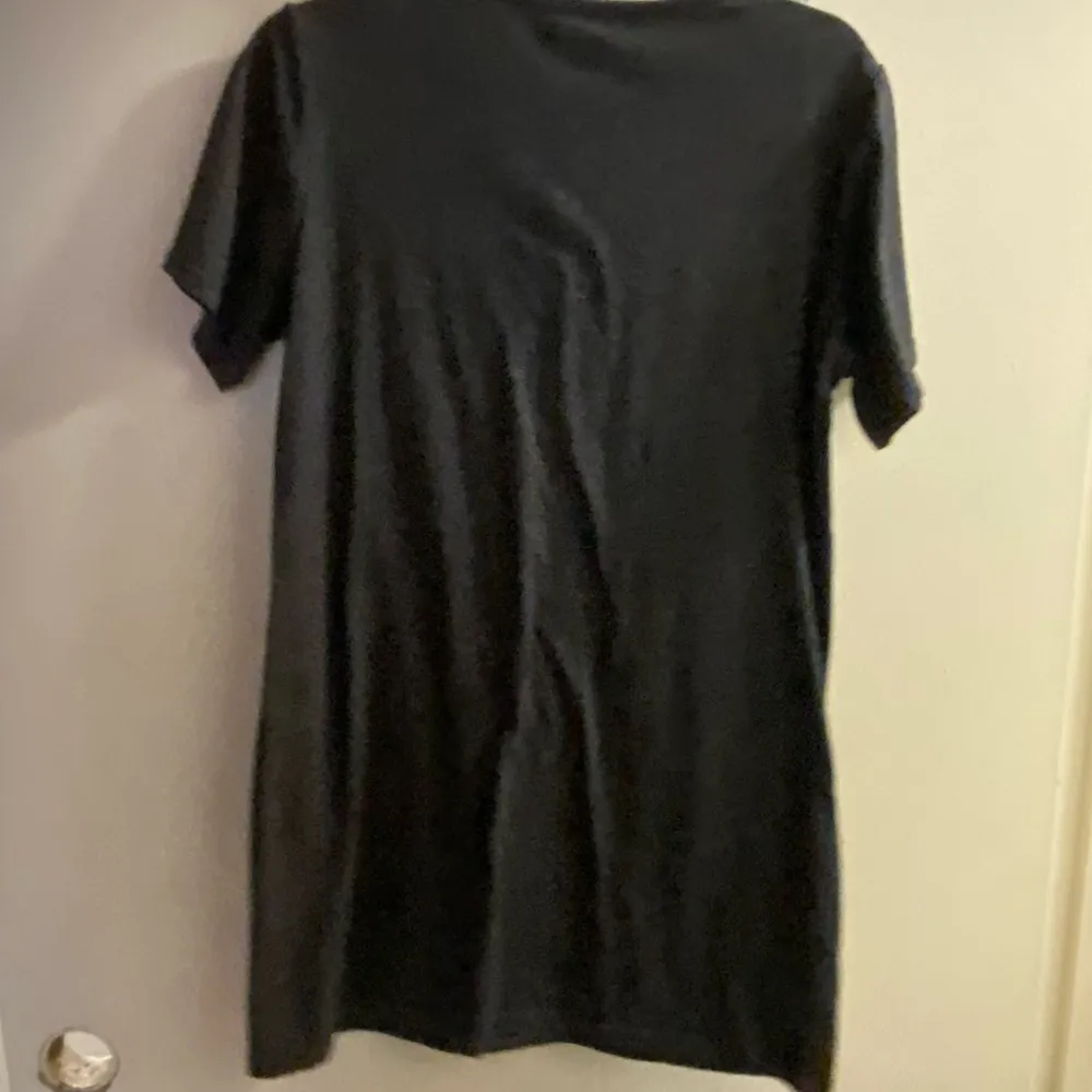 Womens Long Dark Gray V Neck Tee T Shirt L Vintage 1932 West Coast Graphic Size L - Image 4