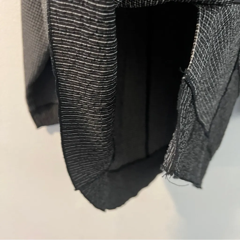 Habitat Lightweight Black & White Grid Print Cropped‎ Sleeve Jacket Lagenlook - Image 5