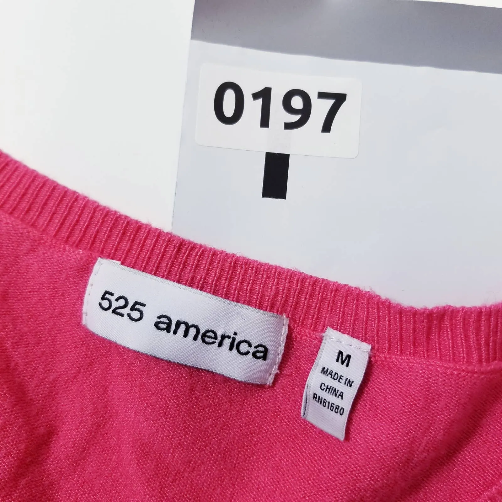 525 America Pink V-Neck Pullover Sweater - Image 5