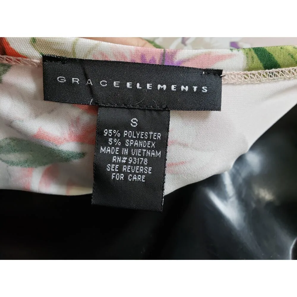 Grace Elements Dress Women S Pink Floral Sheath Stretch Short Sleeve Spring - Image 8