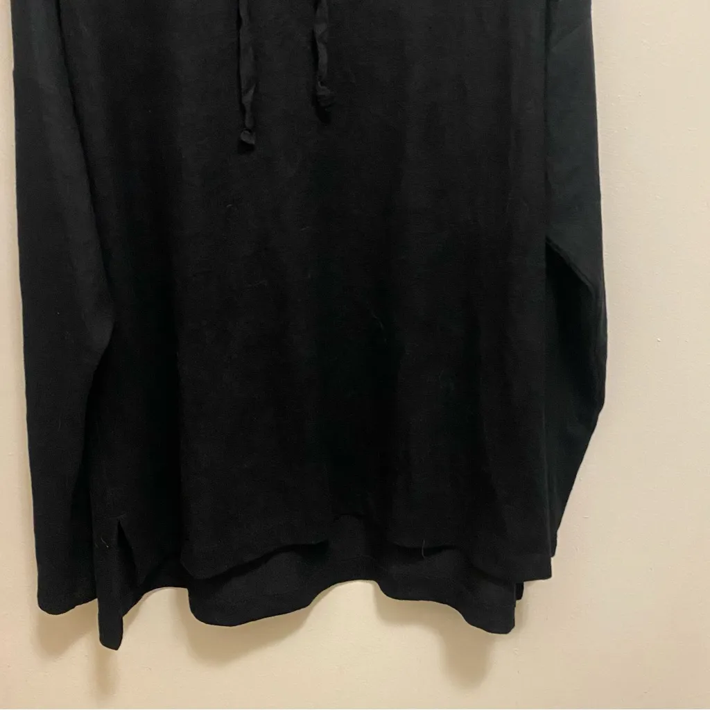 Max Mia Womens Soft Black Hoodie Pullover Sweatshirt 2XL XXL Viscose Blend Size 2X - Image 4