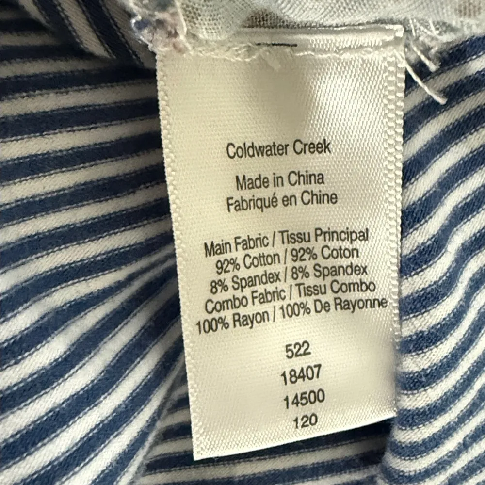 Coldwater Creek 🎄 Multicolor Patchwork 3/4 Sleeve Top - Image 4