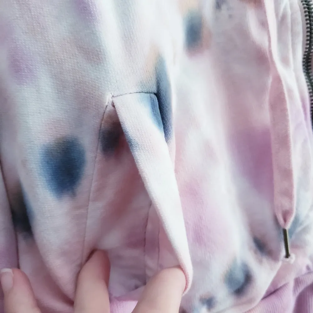 Young Fabulous & Broke Tie Dye Long Sleeve Semi Cropped Hoodie - Image 3
