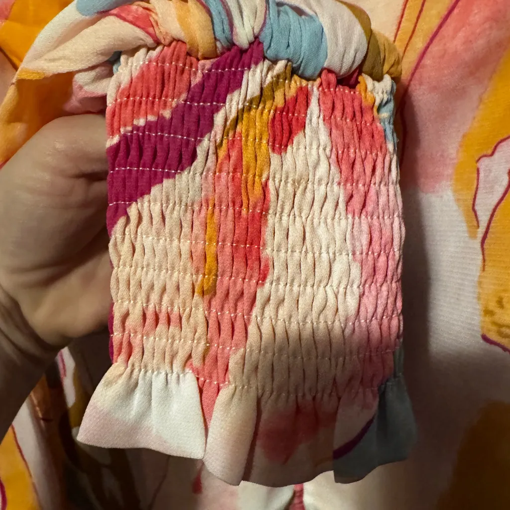 Vibrant Abstract Button Down Shirt Yellow - Image 4