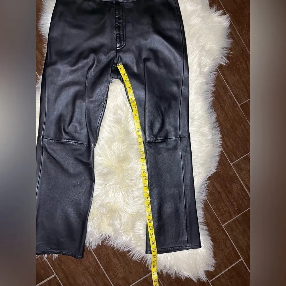 Garson by REM Garson Black Leather Women's pants Sz 12P Black - Image 8