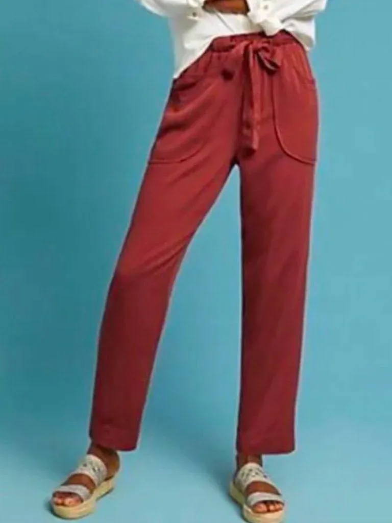 Anthropologie Dolan Northwestern Rust Orange Jogger Pants M - Image 2