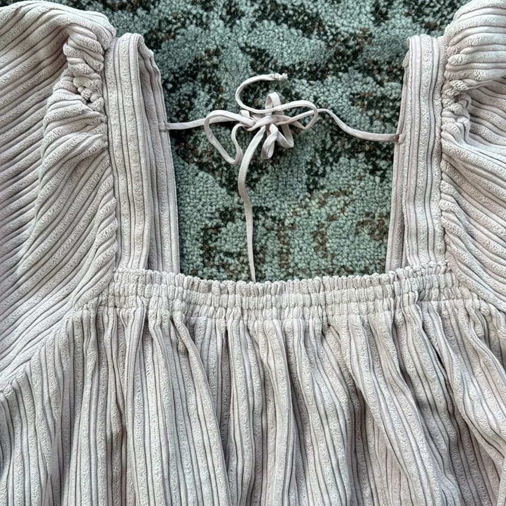 Free People Raquel Corduroy Top Dusty Pink Medium - Image 2