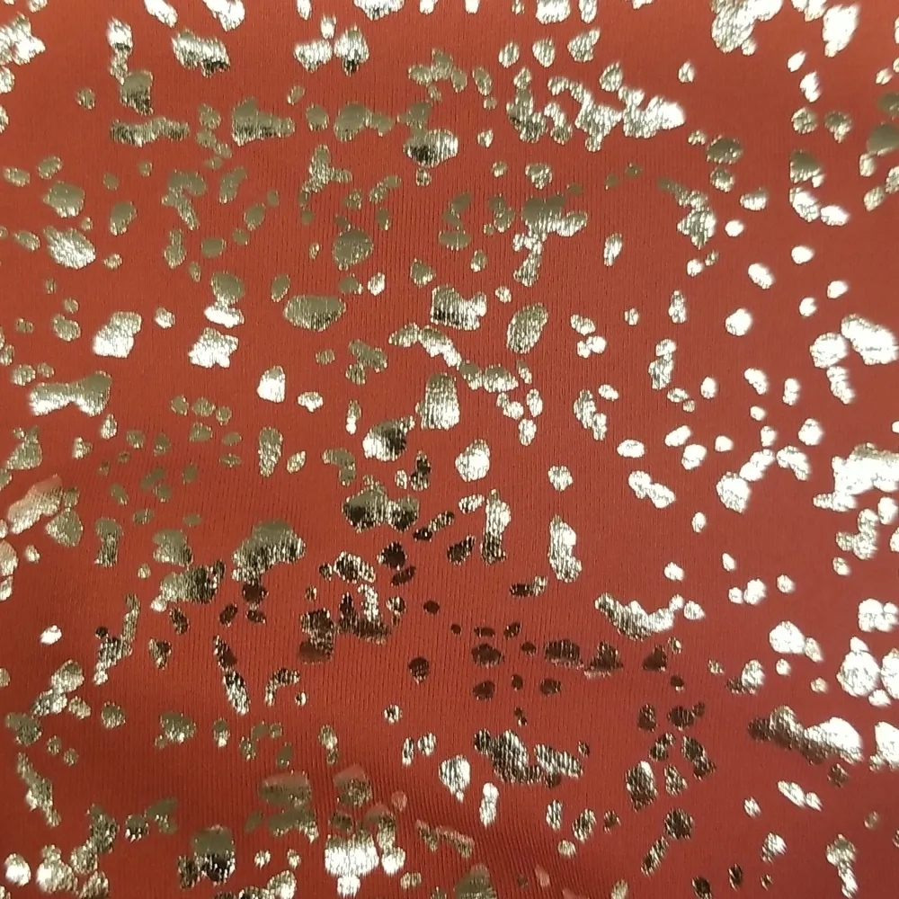 💕SWEATY BETTY💕 Goddess 7/8 Workout Leggings ~ Red Terrazzo Foil Print L NWT - Image 12