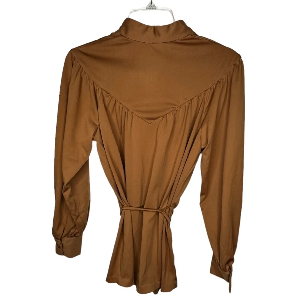 Vintage Brown Polyester‎ Top - Image 4