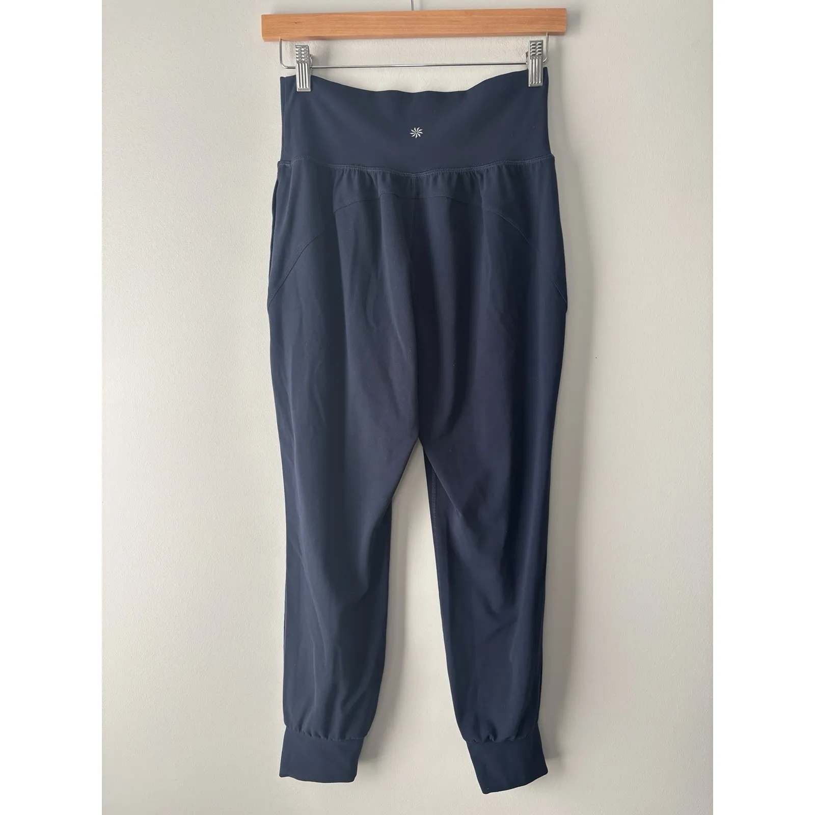 Athleta‎ Salutation High Rise Jogger Pants Women's Powervita Sz Small Navy Yoga - Image 8