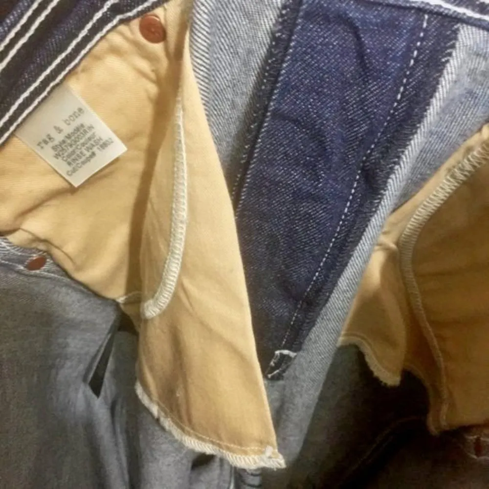 Rag & Bone women's dark indigo high rise relaxed fit raw hem jeans 32x30 - Image 7