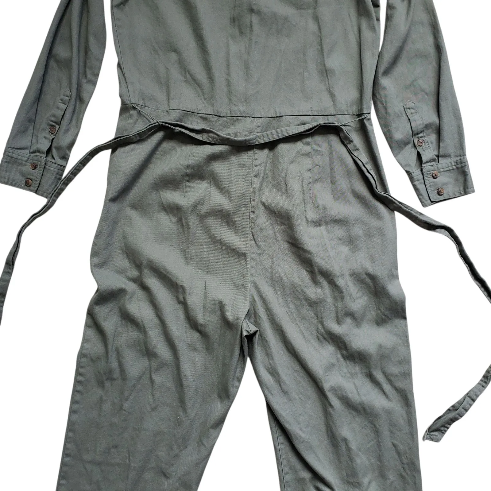 J. Crew Jumpsuit Women's Size 4 Army Green Utility Romper One Piece Coveralls - Image 10