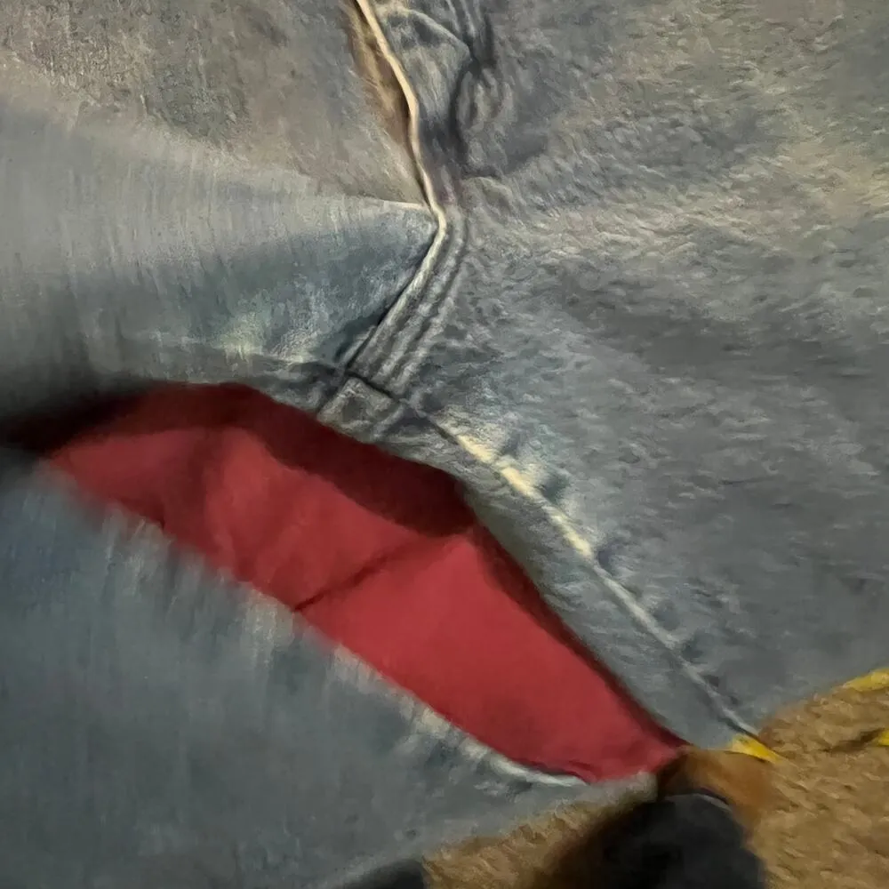 Vintage 90s Wrangler high rise wedgie fit taper leg cowgirl jeans 14MWZ 11x34 - Image 10