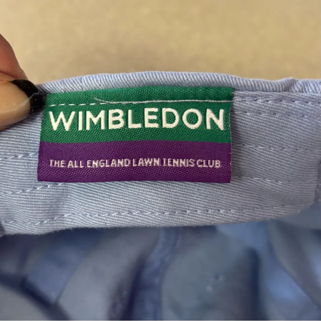 Wimbledon Baby Blue Tennis Preppy Cotton Unisex Hat One Size - Image 4