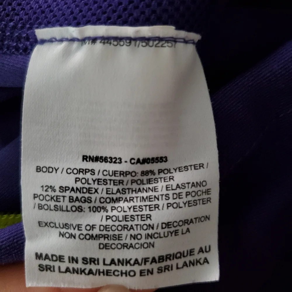 Women's  Dri-Fit mock neck zip-up jacket, size XS neon running - Image 8