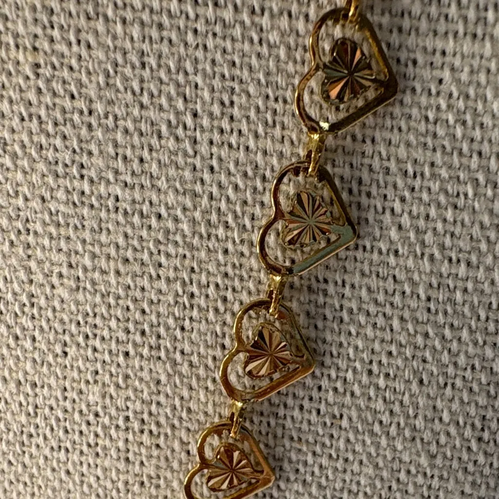 Gold Heart Necklace Choker - Image 4