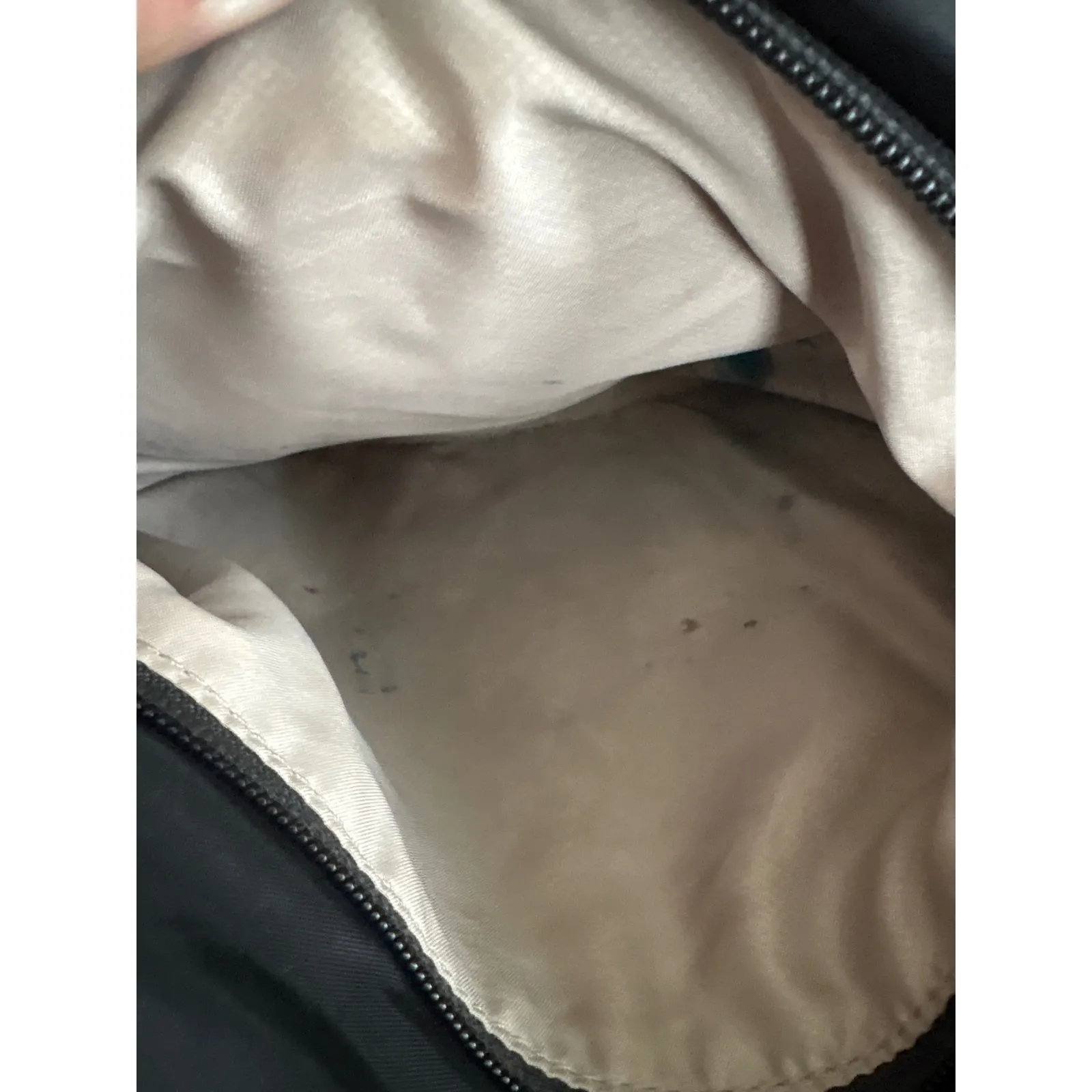 Tumi Nylon Crossbody Bag Black Gold Tone Zipper Adjustable Strap Tablet Pouch - Image 11