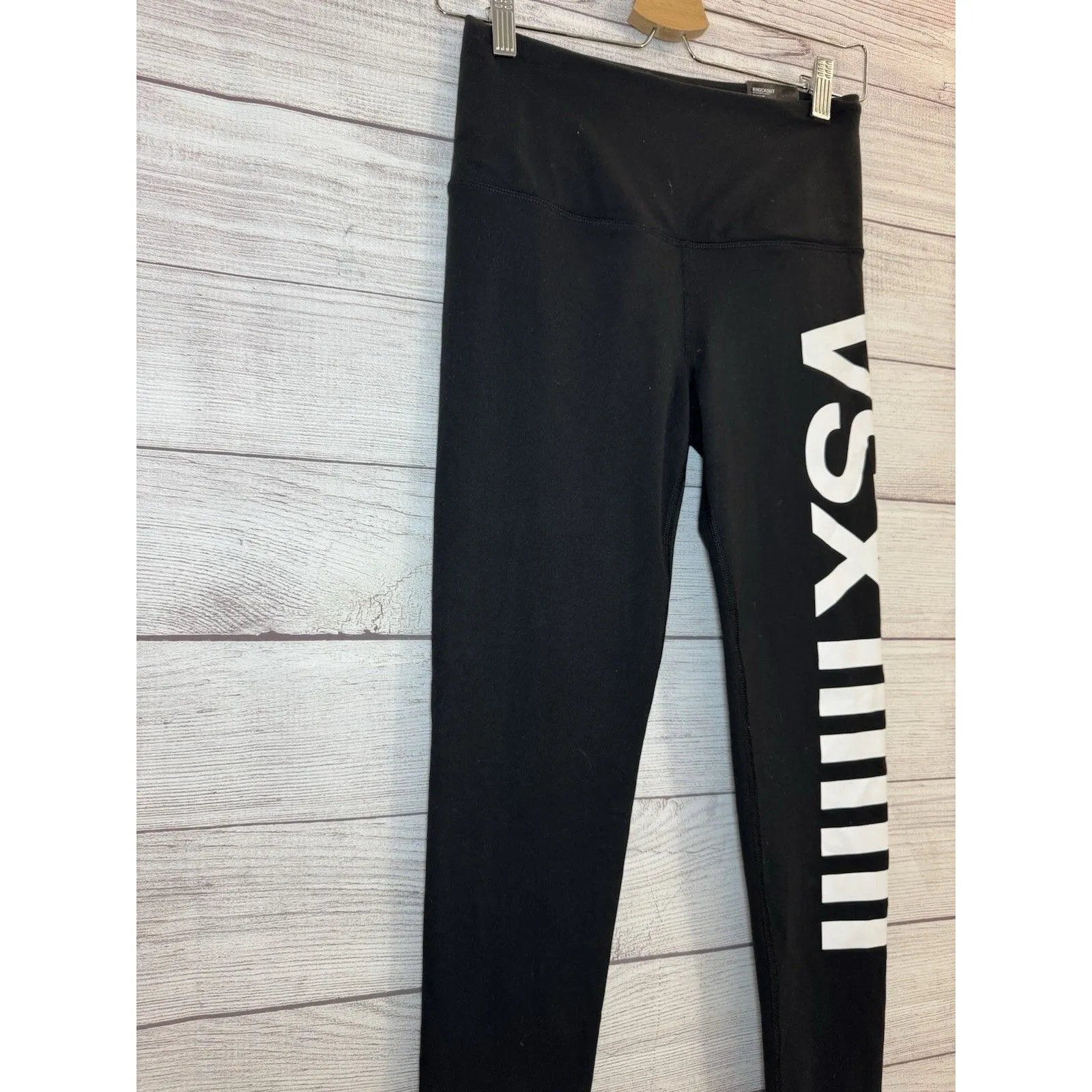 Victoria’s Secret Sport Womens Leggings Size M Black Skinny Leg Pull On - Image 2