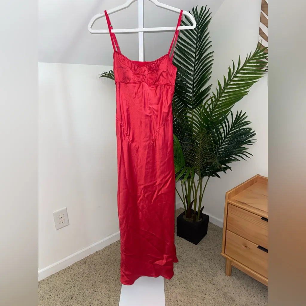 Anna October waterlilly‎ maxi dress Red Size M - Image 4