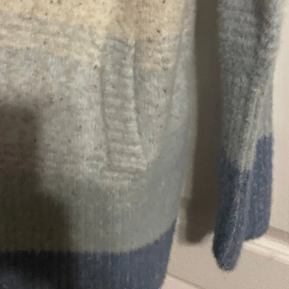 NWOT Charlie Paige White and Blue Ombré Duster Open Front Cardigan Sz L XL - Image 4