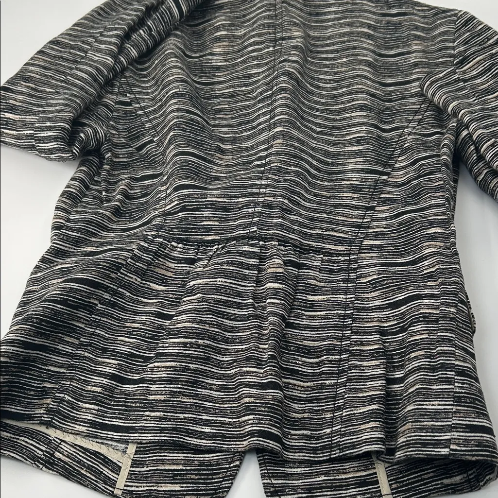 LOFT Striped Black and White Blazer - Image 14