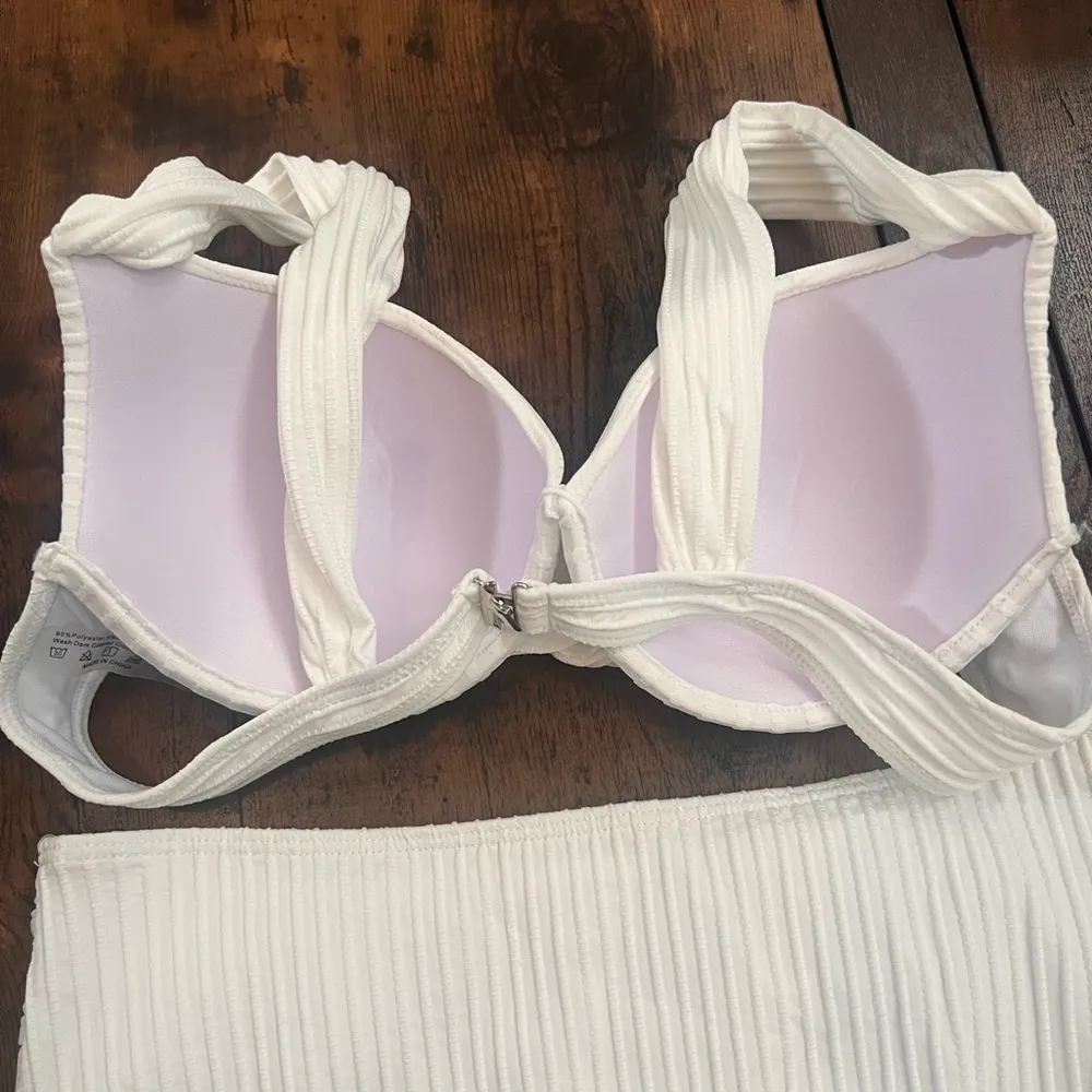 NWOT White Ribbed Bikini Set - Image 6