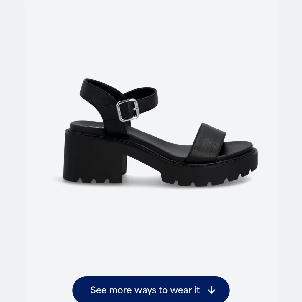 New Black Chunky Heel Sandals MIA  
Jobelle‎ Sandal - Image 4