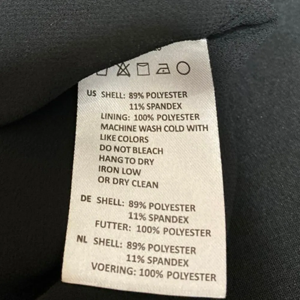 Cooper & Ella Women's Black V-Neck Long Bell Sleeve Tie Accent Blouse Top Size S - Image 4