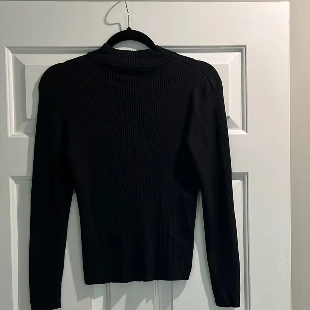 Rafaella Black Mock Turtleneck Sweater - Image 5